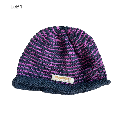 eco-baby stripey beanies (0-3m)