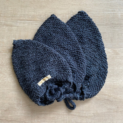 baby bonnet garter stitch 0-12m