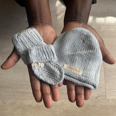 starter set baby beanie and bootie (prem to newborn)