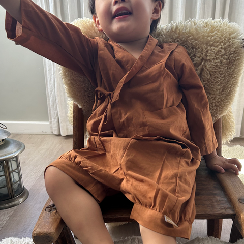 Umber Baby Kimono Set